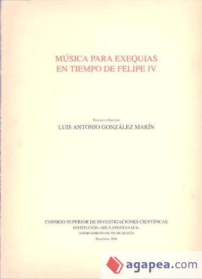 Música para exequias en tiempo de Felipe IV