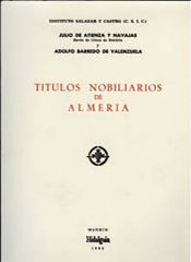 Portada de Titulos nobiliarios de Almeria