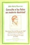 Consulta a los fieles en materia doctrinal