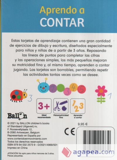 APRENDO A CONTAR-TARJETAS BORRABLES