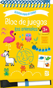 Portada de LISTOS PARA EL COLE BLOC DE JUEGOS LOS ANIMALES +3