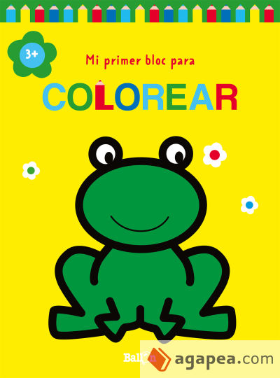 MI PRIMER BLOC PARA COLOREAR RANA +3