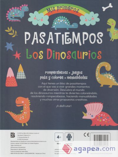 PASATIEMPOS CON ROTULADORES-LOS DINOSAURIOS