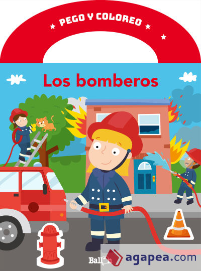 Pego y coloreo - Los bomberos