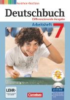 Portada de Deutschbuch 7. Schuljahr. Arbeitsheft mit Lösungen und Übungs-CD-ROM. Nordrhein-Westfalen