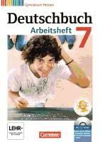 Portada de Deutschbuch 7. Schuljahr. Gymnasium Hessen. Arbeitsheft mit Lösungen und Übungs-CD-ROM