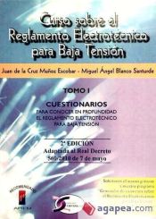 Portada de CURSO SOBRE EL REBT TOMO I (2ª edición)