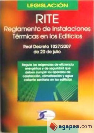 RITE:REGLAMENTO INSTALACIONES TERMICAS EDIFICIOS R.D.1027/07