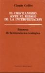 Cristianismo ante el riesgo de la interpretación, El.