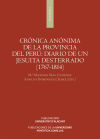 Crónica anónima de la Provincia del Perú: diario de un jesuita desterrado (1767-1814)