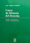 Curso de historia del derecho