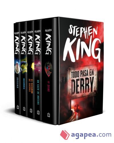 Estuche Todo pasa en Derry (contiene: It | Un saco de huesos | El cazador de sueños | Insomnia | 22/11/63) Estuche Todo pasa en Derry (contiene: It | Un saco de huesos | El cazador de sueños | Insomnia | 22/11/63)