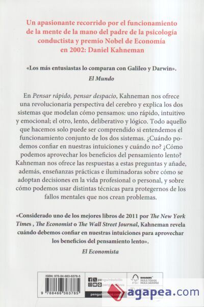 Pensar r&aacute;pido, pensar despacio (edici&oacute;n limitada)