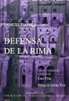 DEFENSA DE LA RIMA de SAMUEL DANIEL