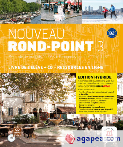 Nouveau Rond-Point 3 Éd. hybride L. élève + CD