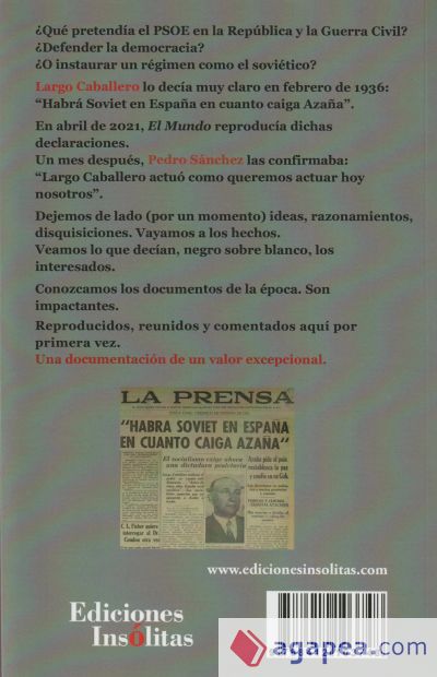 PSOE Y LA II REP?BLICA, EL: ?DEMOCRACIA O COMUNISMO?