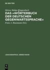 Das "W Rterbuch Der Deutschen Gegenwartssprache": Bericht, Dokumentation U. Diskussion