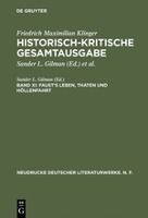 Portada de Historisch-kritische Gesamtausgabe, Band XI, Faust's Leben, Thaten und Höllenfahrt