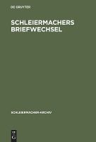 Portada de Schleiermachers Briefwechsel