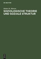 Portada de Soziologische Theorie und soziale Struktur