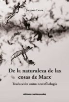 Portada de De la naturaleza de las cosas de Marx (Ebook)