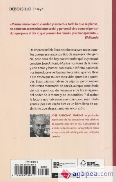 EL VUELO DE LA INTELIGENCIA - JOSE ANTONIO MARINA - 9788499080710