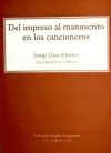 Del impreso al manuscrito en los cancioneros