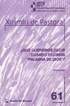 Portada de ¿Qué queremos decir cuando decimos ""Palabra de Dios""?