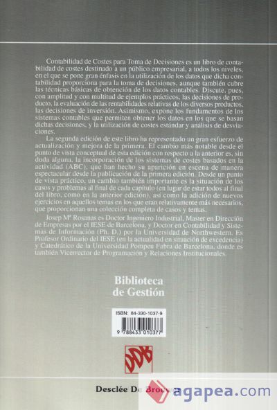 Contabilidad de costes para toma de decisiones