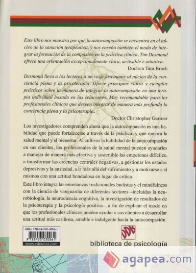 La autocompasión en psicoterapia. Prácticas basadas en la conciencia plena para la curación y la transformación