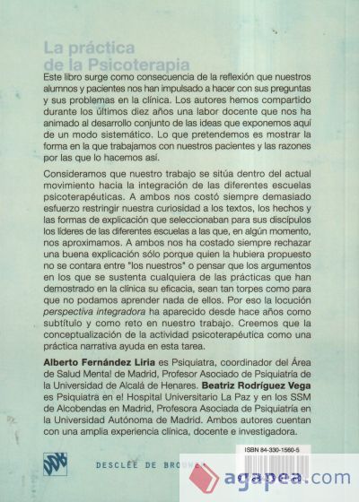 La pr&aacute;ctica de la psicoterapia. La construcci&oacute;n de narrativas terap&eacute;uticas