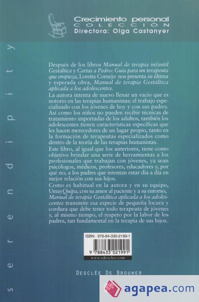 Manual de terapia gestáltica aplicada a los adolescentes