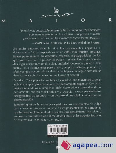Manual para dominar los pensamientos ansiosos. Habilidades para superar los pensamientos intrusivos no deseados que nos llevan a la ansiedad, las obsesiones y la depresión Manual para dominar los pensamientos ansiosos. Habilidades para superar los pensamientos intrusivos no deseados que nos llevan a la ansiedad, las obsesiones y la depresión