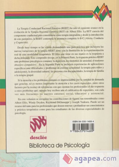 Terapia conductual racional emotiva rebt. Casos ilustrativos