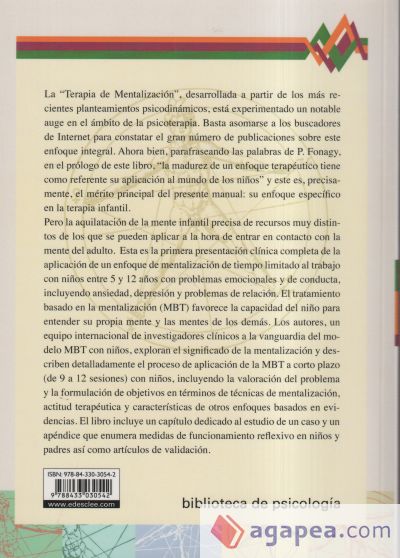 Tratamiento basado en la mentalizaci&oacute;n para ni&ntilde;os
