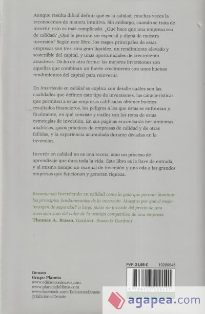 Invirtiendo en calidad Invirtiendo en calidad