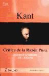 Portada de Kant. Crítica de la Razón Pura