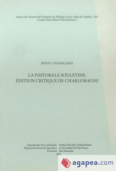 La pastorale souletine. Édition critique de «Charlemagne»