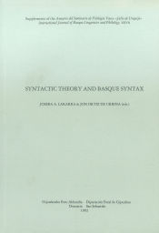 Portada de Syntactic theory and Basque syntax