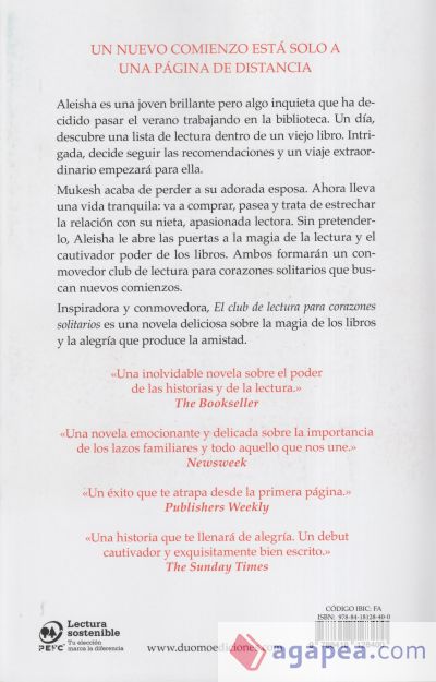 EL CLUB DE LECTURA PARA CORAZONES SOLITARIOS - SARA NISHA ADAMS -  9788418128400