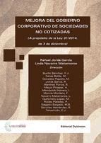 Portada de Mejora del Gobierno Corporativo de sociedades no cotizadas. A propósito de la Ley 31/2014, de 3 de diciembre (Ebook)