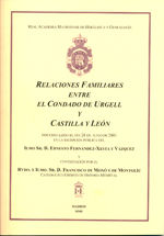 Portada de Relaciones familiares entre el Condado de Urgell y Castilla y León