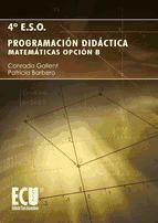 Portada de Programación didáctica 4º E.S.O. Matemáticas opción B (Ebook)