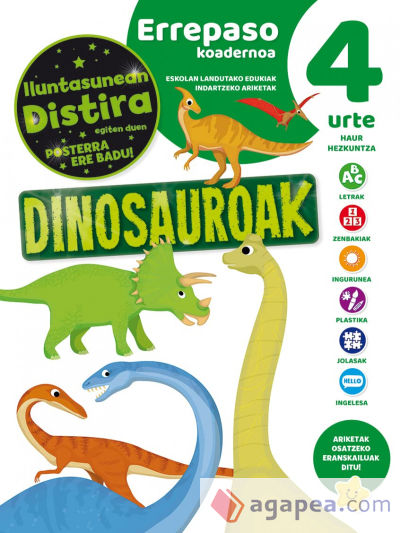 EUSKERA CUADERNO DE REPASO 4 A?OS DINOSAURIOS