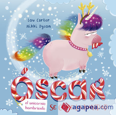 Óscar, el unicornio hambriento se come la Navidad