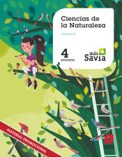 Portada de Ciencias de la Naturaleza. 4 Primaria + Key Concepts. Más Savia. Andalucía