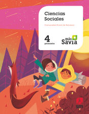 Portada de Ciencias sociales. 4 Primaria. Mas Savia. Navarra