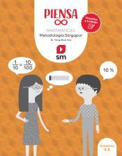 Portada de Cuaderno. Piensa infinito. Matemáticas. Metodología Singapur. Practica y trabaja. 6 Primaria
