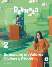 Portada de Educación en Valores Cívicos y Éticos. 2 Secundaria. Revuela. Andalucía