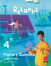 Portada de Física y Química. 4 Secundaria. Bloques. Revuela. Región de Murcia